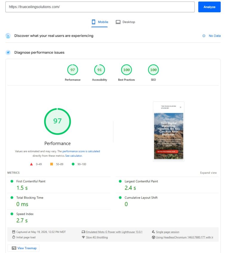 Mobile Speed Is a Ranking Factor. Here's How To Check Yours. 3 Example of Page Speed Insights report